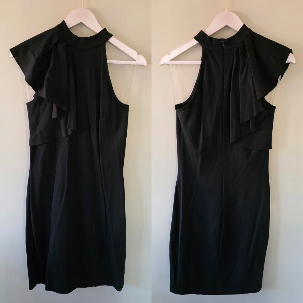 Lulus L Modern Feminine Classic Formal Wedding Guest Cocktail One Shoulder Dress - Picture 2 of 14